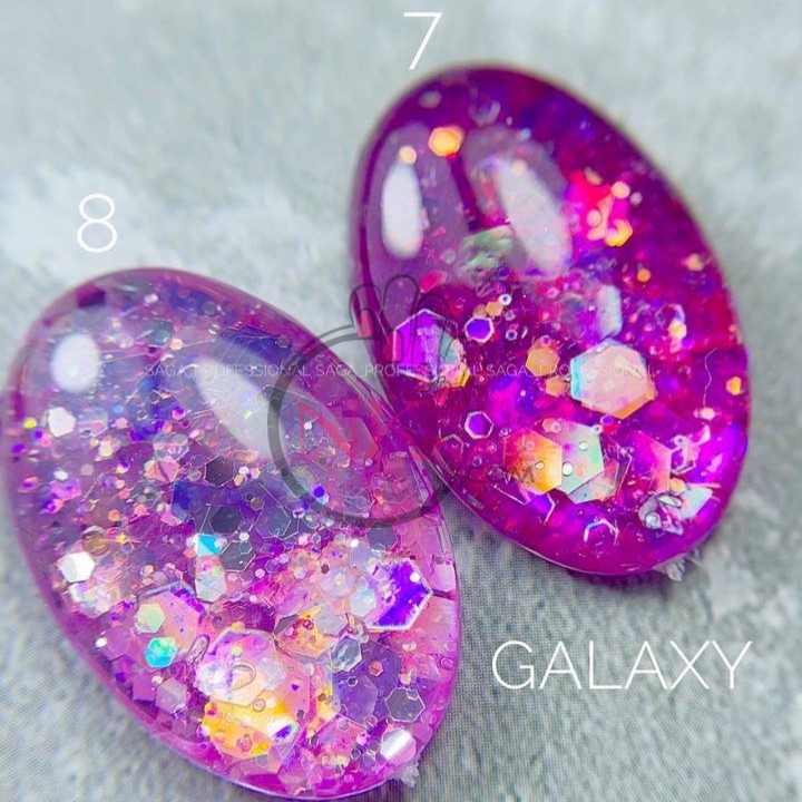 Гель Saga Galaxy glitter №08